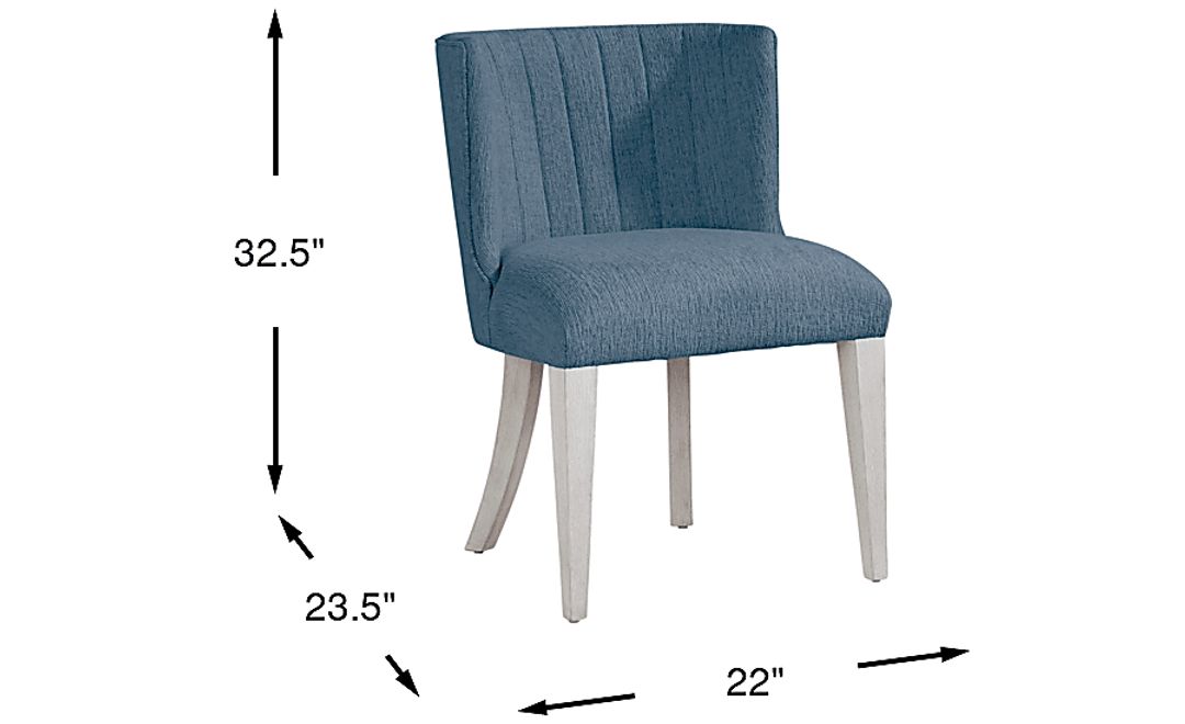 Royal Park Blue Upholstered Side Chair