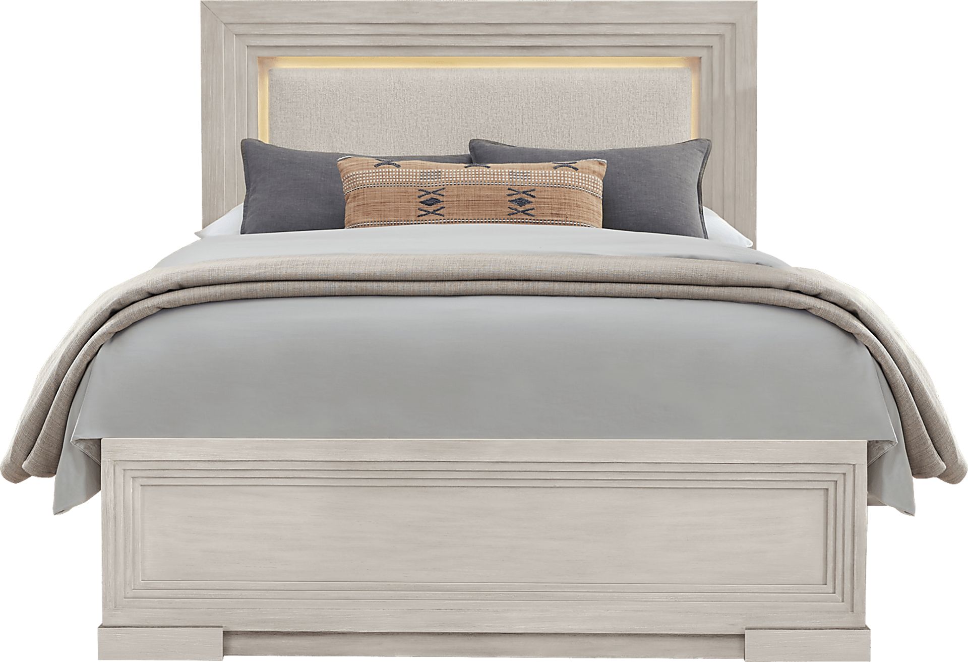 Royal Park Ivory 7 Pc King Panel Bedroom - Image 2
