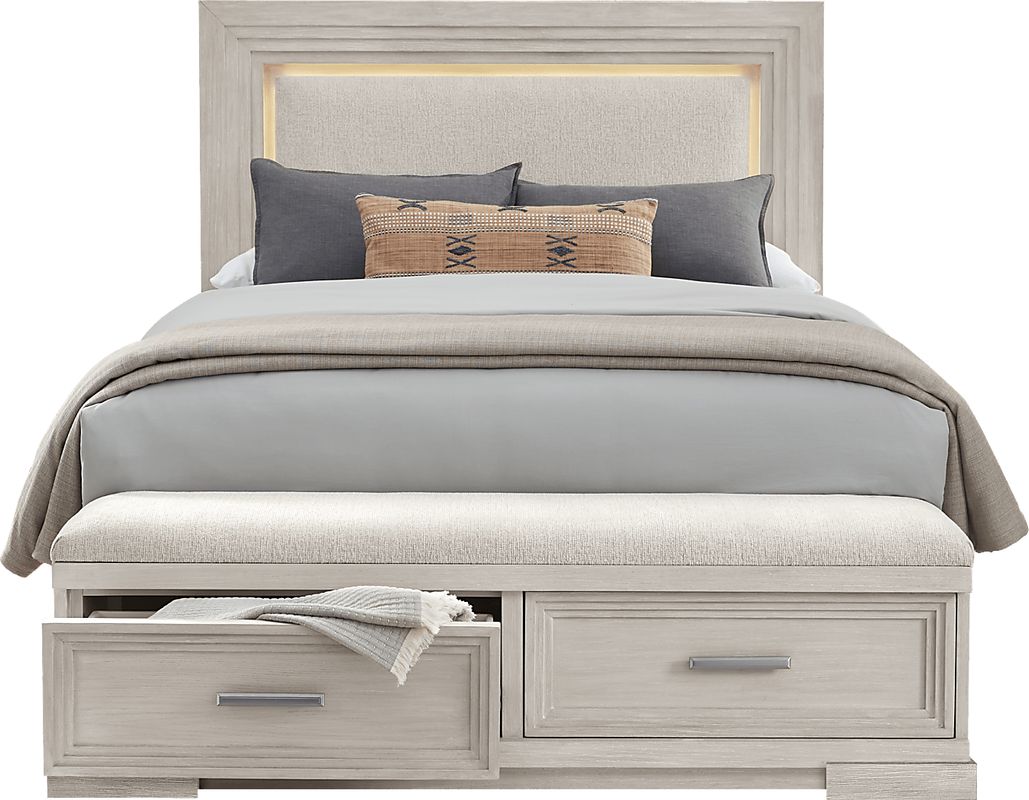 Royal Park Ivory 3 Pc King Storage Bed