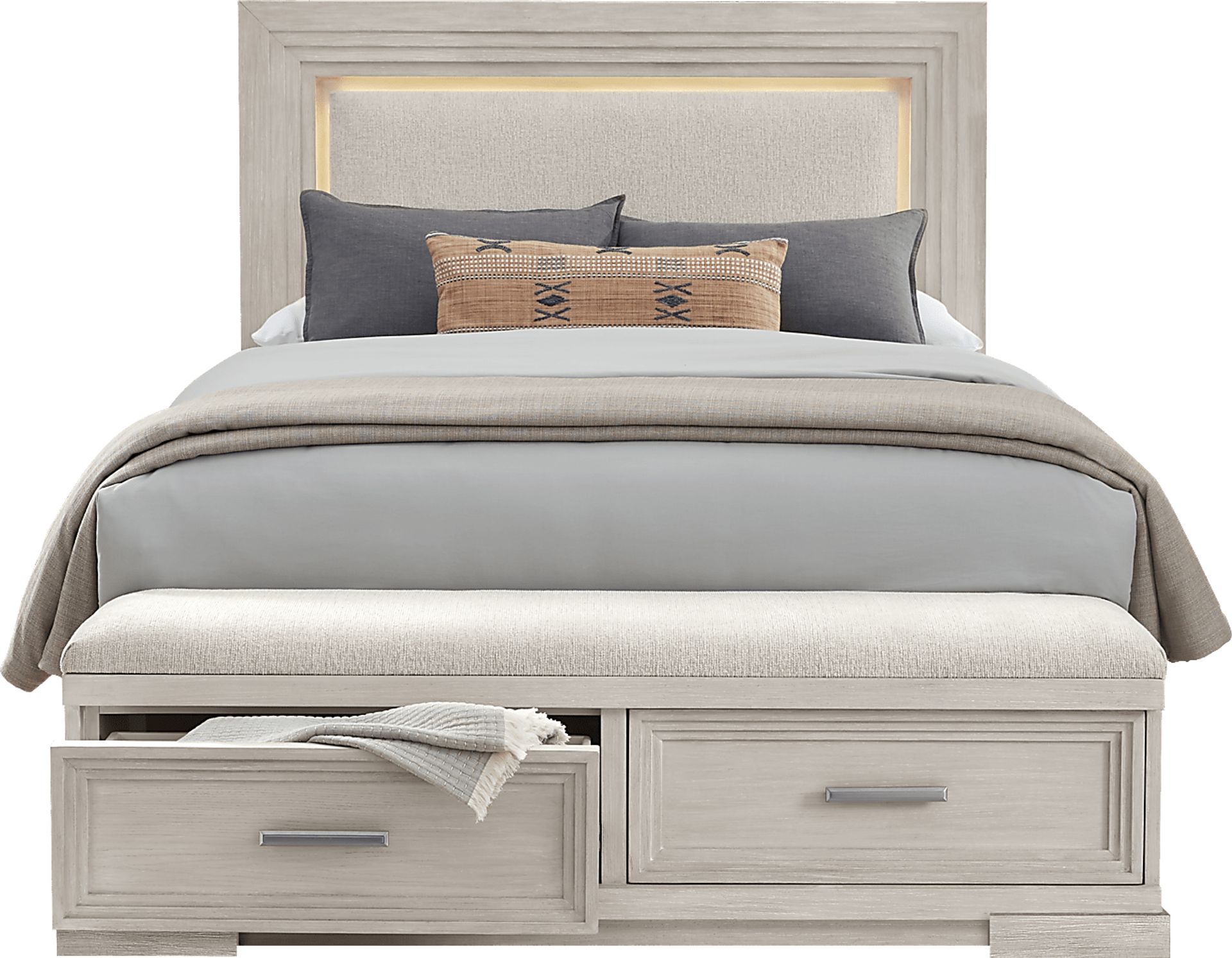 Royal Park Ivory 3 Pc King Storage Bed - Image 1