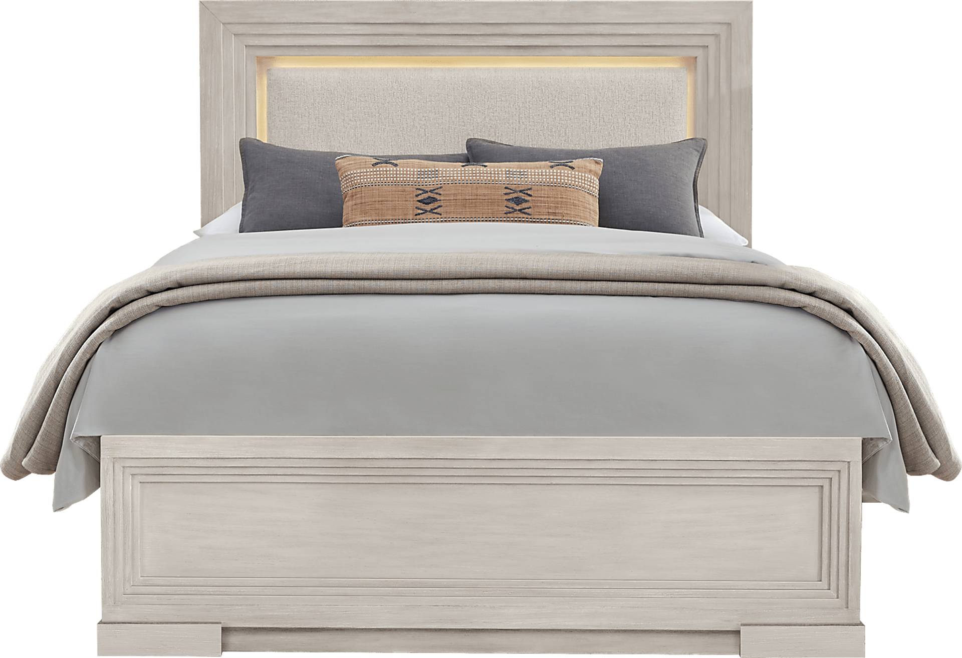 ivory 3 pc queen panel bed