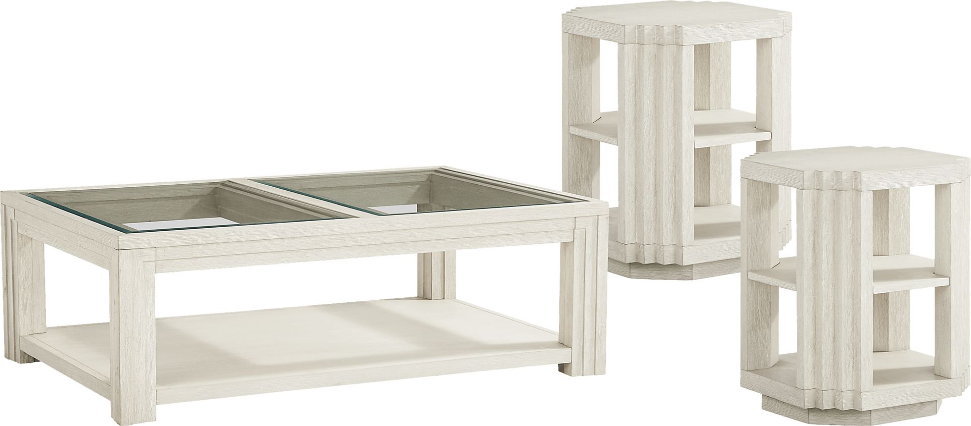 Royal Park Ivory 3 Pc Table Set - Image 1