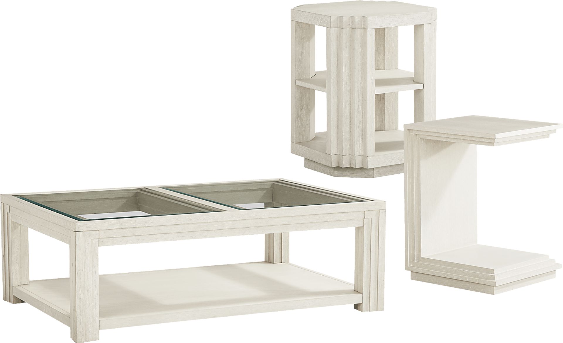 Royal Park Ivory 3 Pc Table Set - Image 1