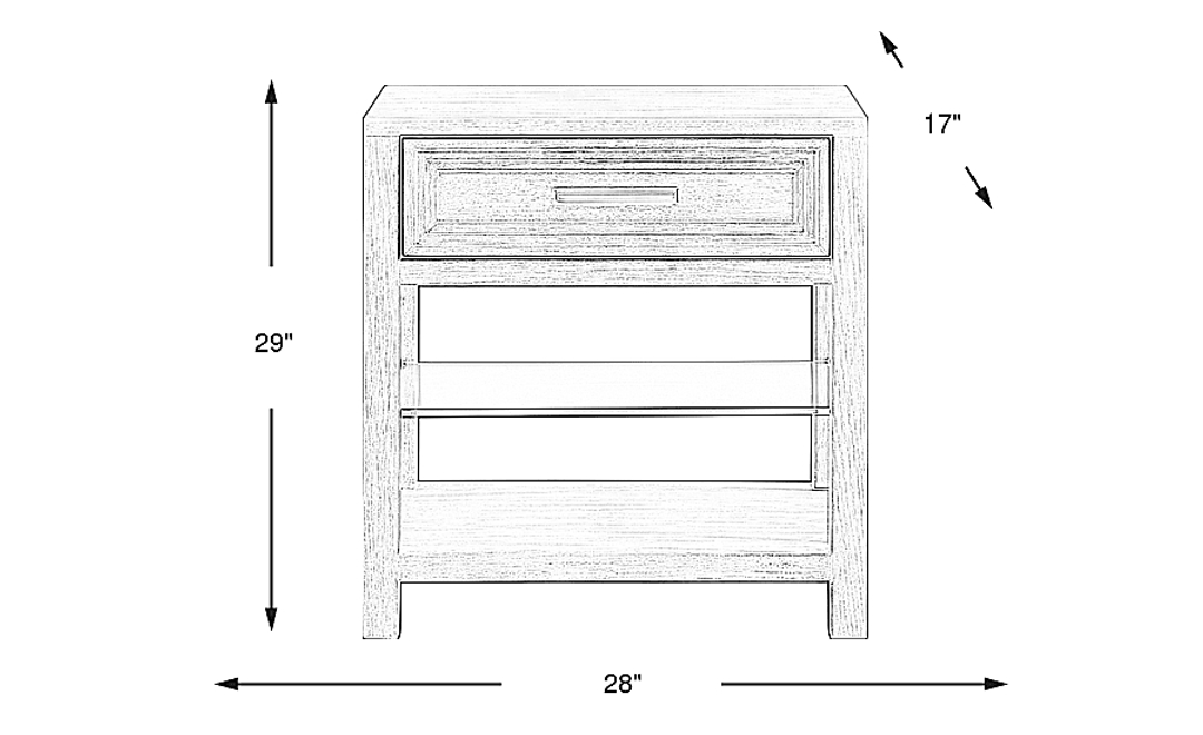 Royal Park Ivory Nightstand
