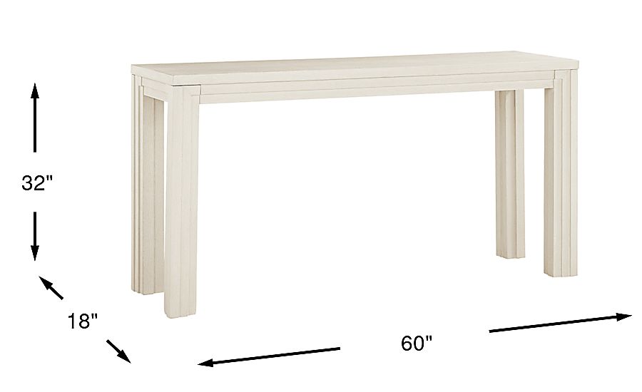 Royal Park Ivory Sofa Table - Thumbnail 3