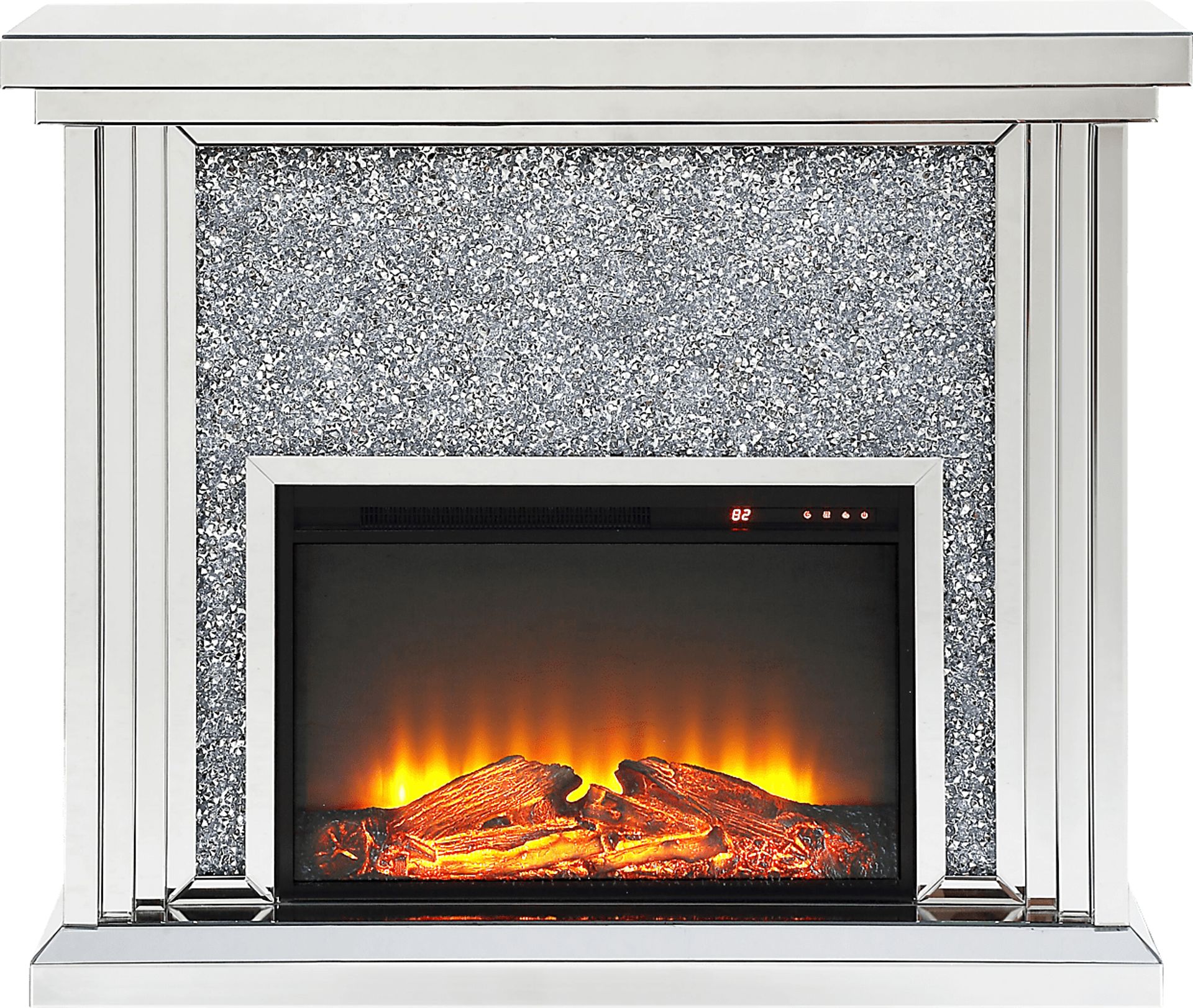 Royalston Silver 47 in. Console, With Electric Fireplace - Image 1