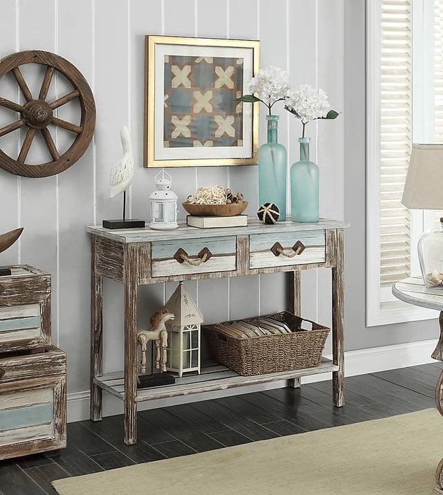 Royalview Blue Sofa Table - Thumbnail - Image 4