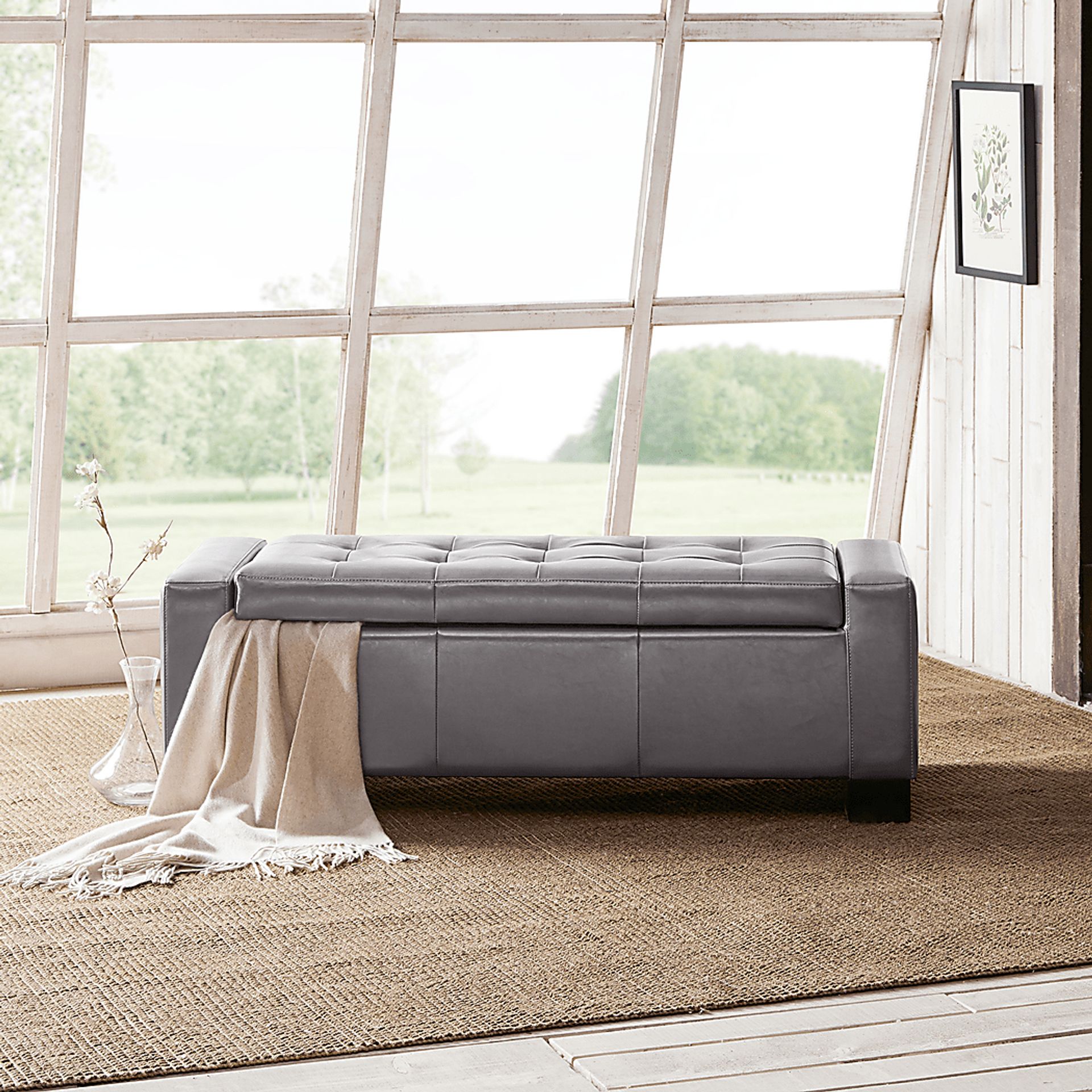 Roystone Gray Accent Bench - Image 5