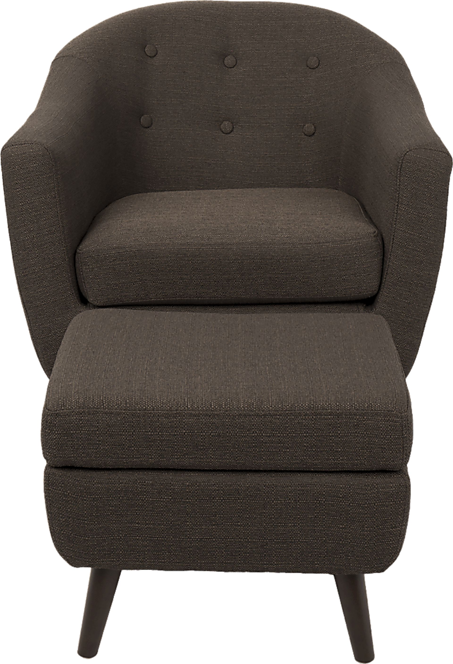 Rozelle Espresso Accent Chair & Ottoman - Image 2