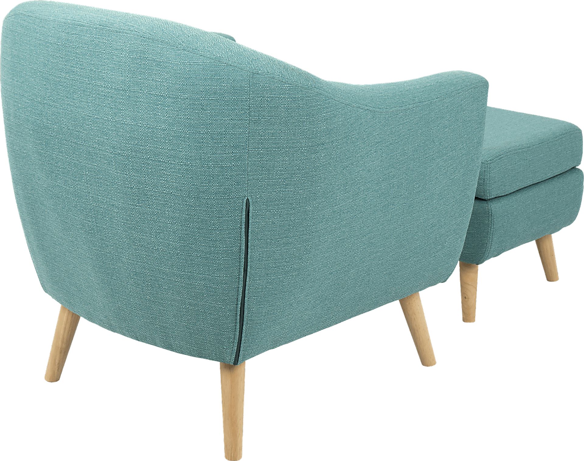 Rozelle Teal Accent Chair & Ottoman - Image 2