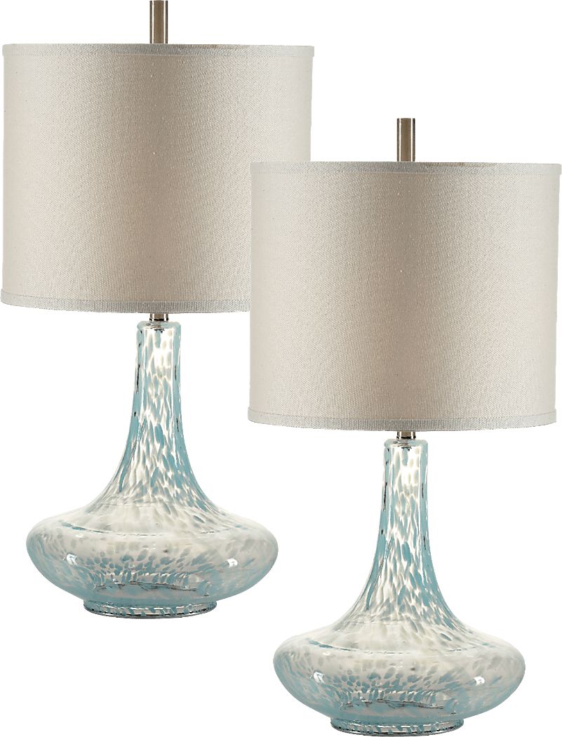 Rubery Cove Blue Table Lamps, Set of 2
