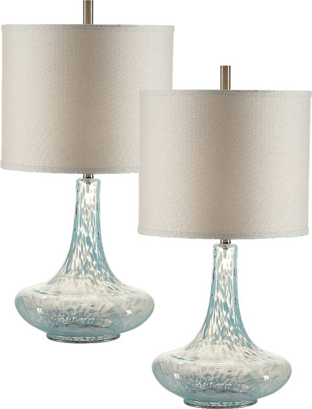 Rubery Cove Blue Lamp, Set of 2 - Thumbnail - Image 1