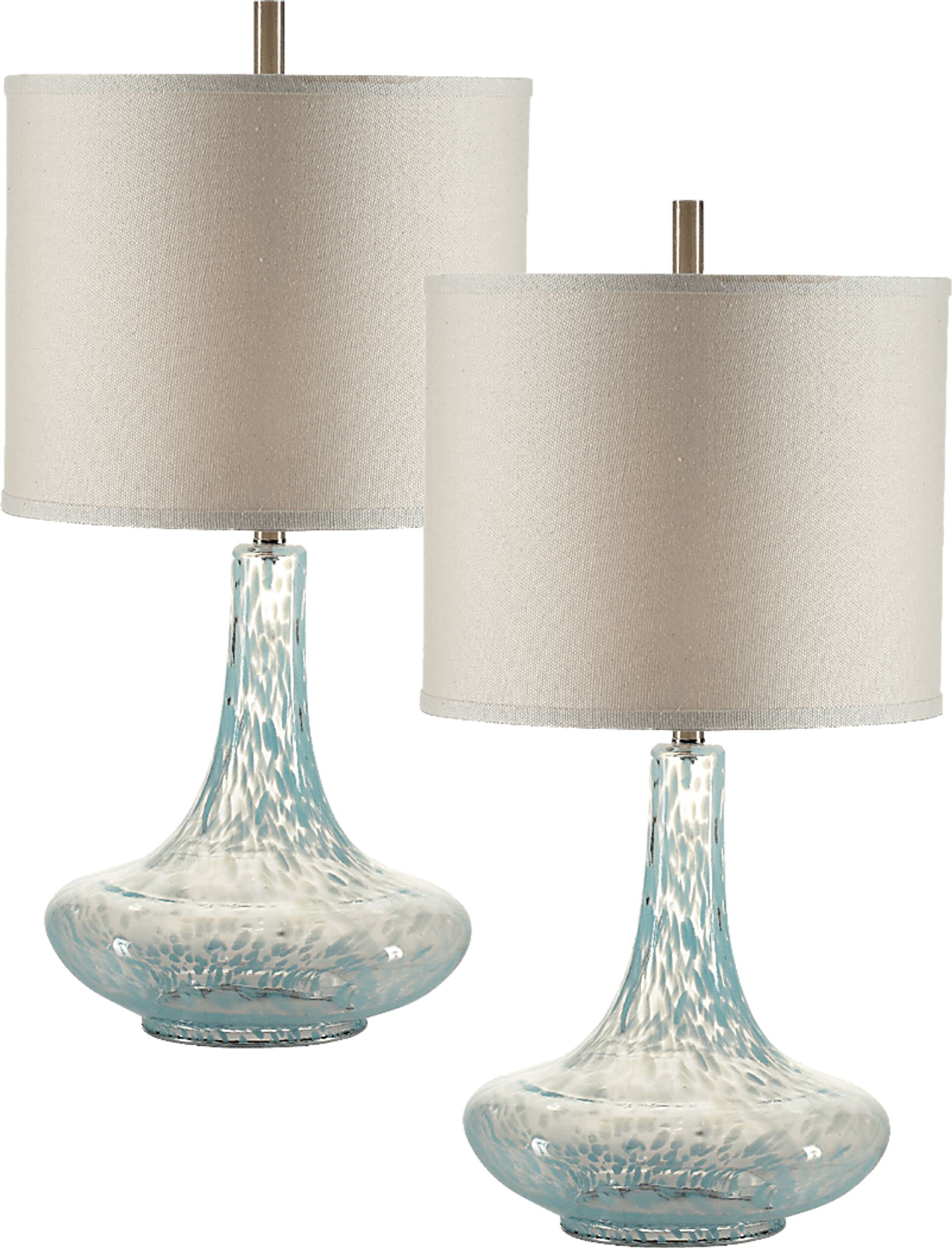 Rubery Cove Blue Table Lamps, Set of 2 - Image 1