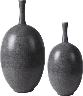 Rubino Gray Vase, Set of 2
