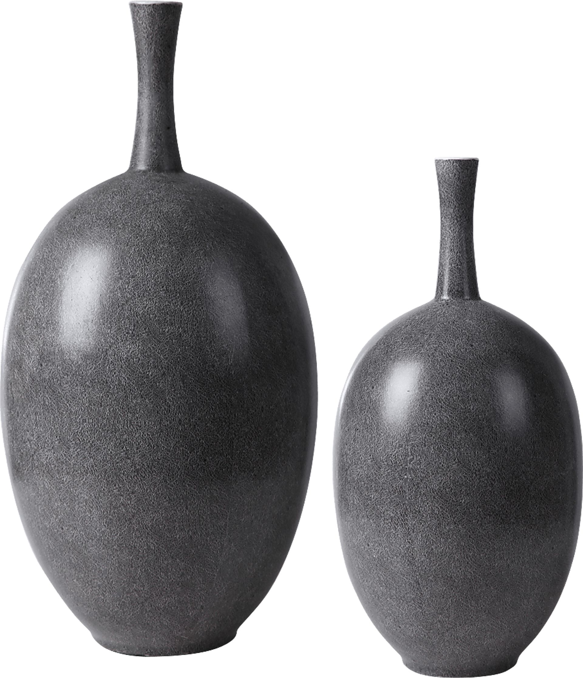 Rubino Gray Vase, Set of 2 - Image 1