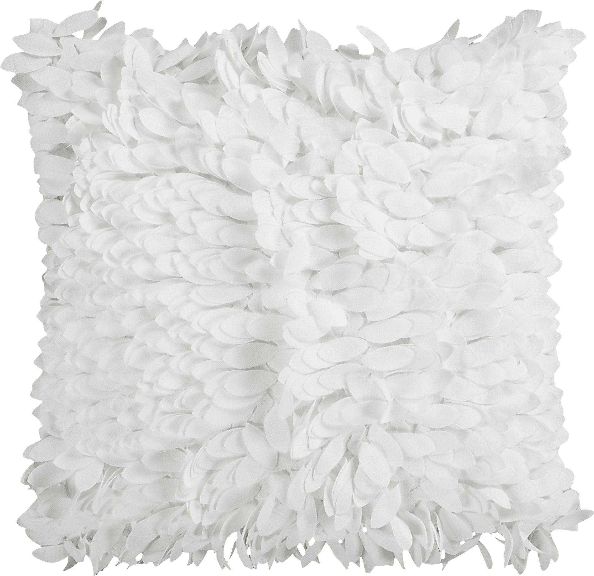 Ruffle and Frill White Accent Pillow - Image 1