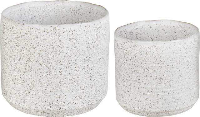 Ruffner White Planter, Set of 2 - Thumbnail - Image 1