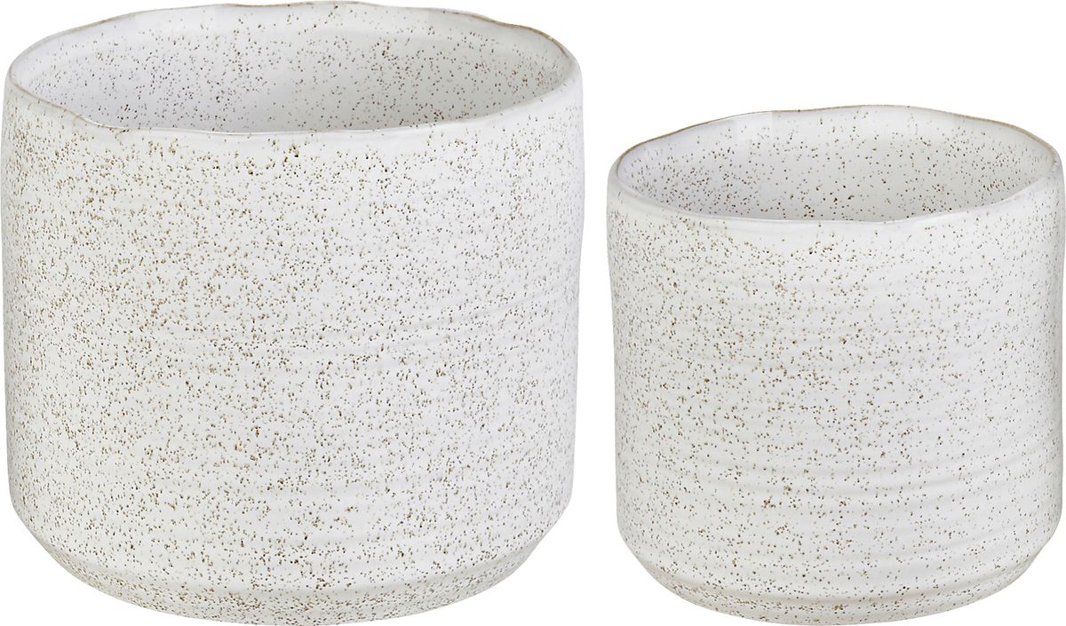 Ruffner White Colors,White Planter, Set Of 2 | Rooms to Go