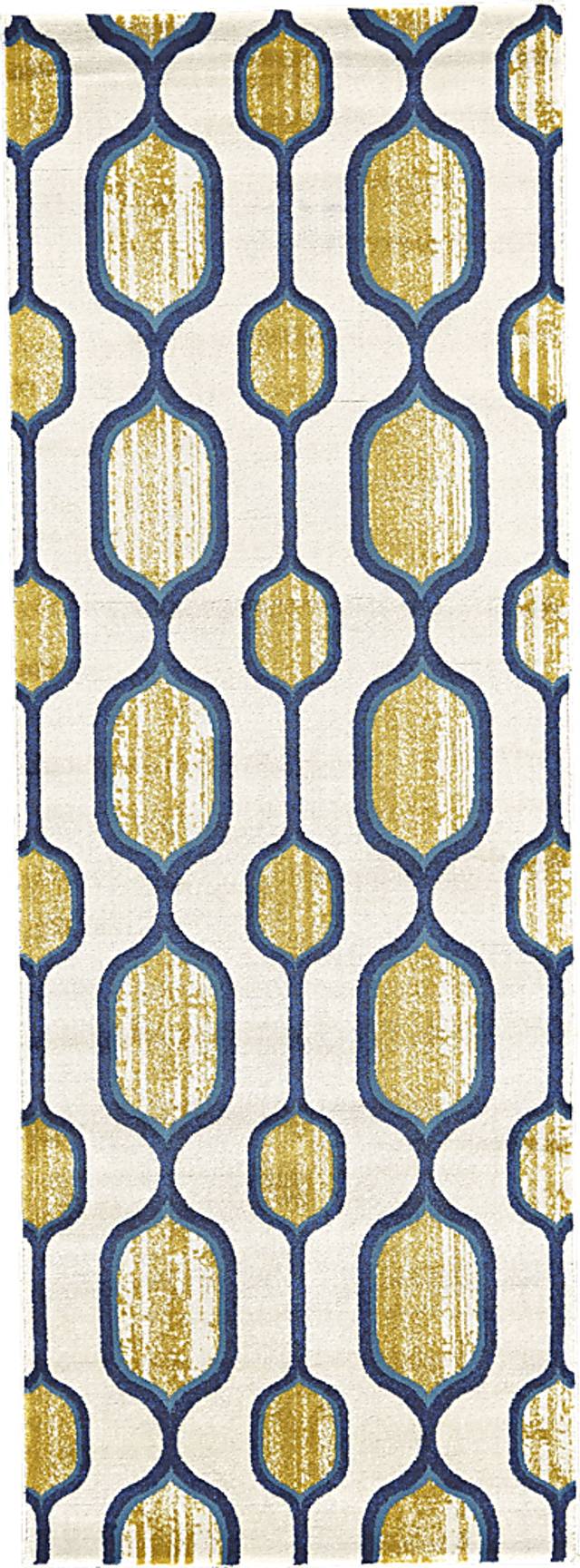 Rukma Cream 2'10 x 7'10 Runner Rug - Thumbnail - Image 1