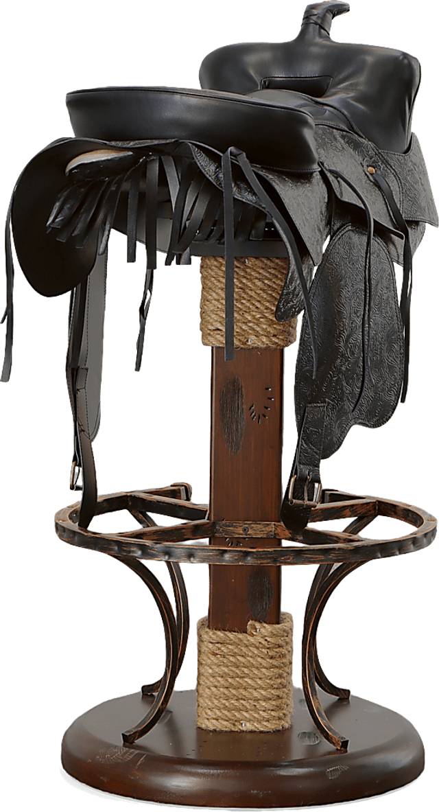 Rulen Brown Swivel Barstool - Thumbnail - Image 3