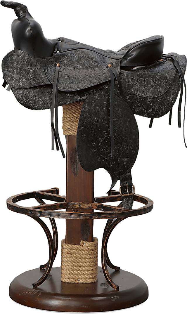 Rulen Brown Swivel Barstool - Thumbnail - Image 1