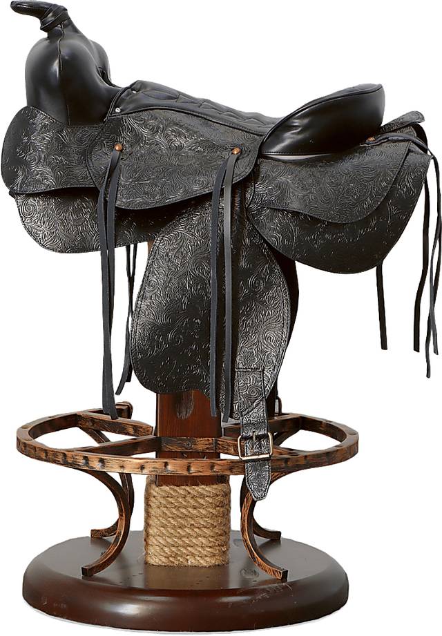 Rulen Brown Swivel Counter Height Stool - Thumbnail - Image 1