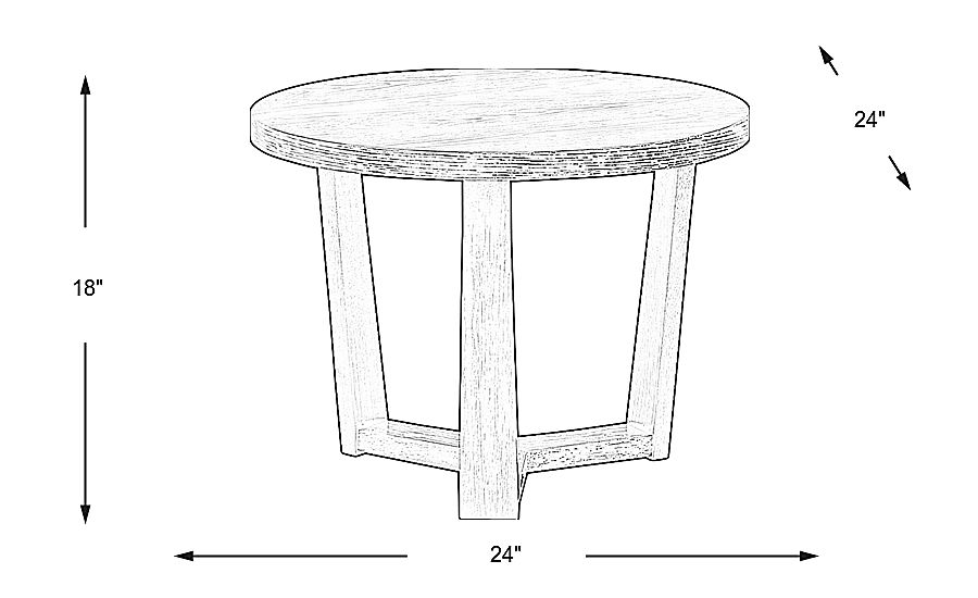 Rumie Dark Brown 24 in. Cocktail Table Rooms To Go