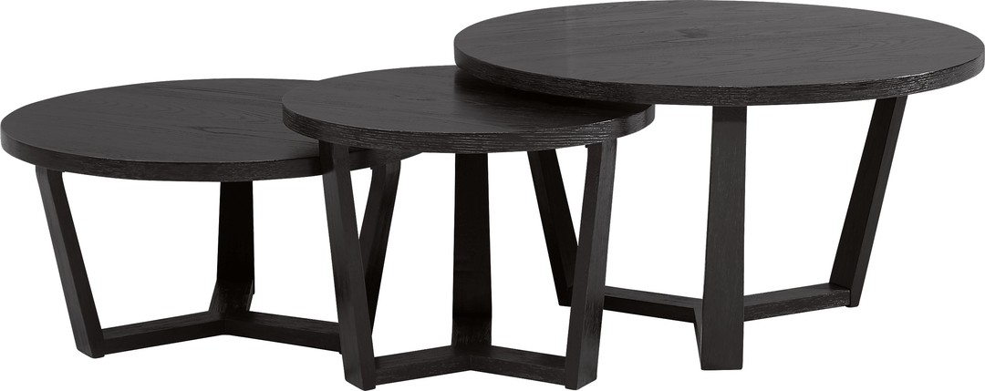 Rumie Dark Brown 3 Pc Cocktail Table Set