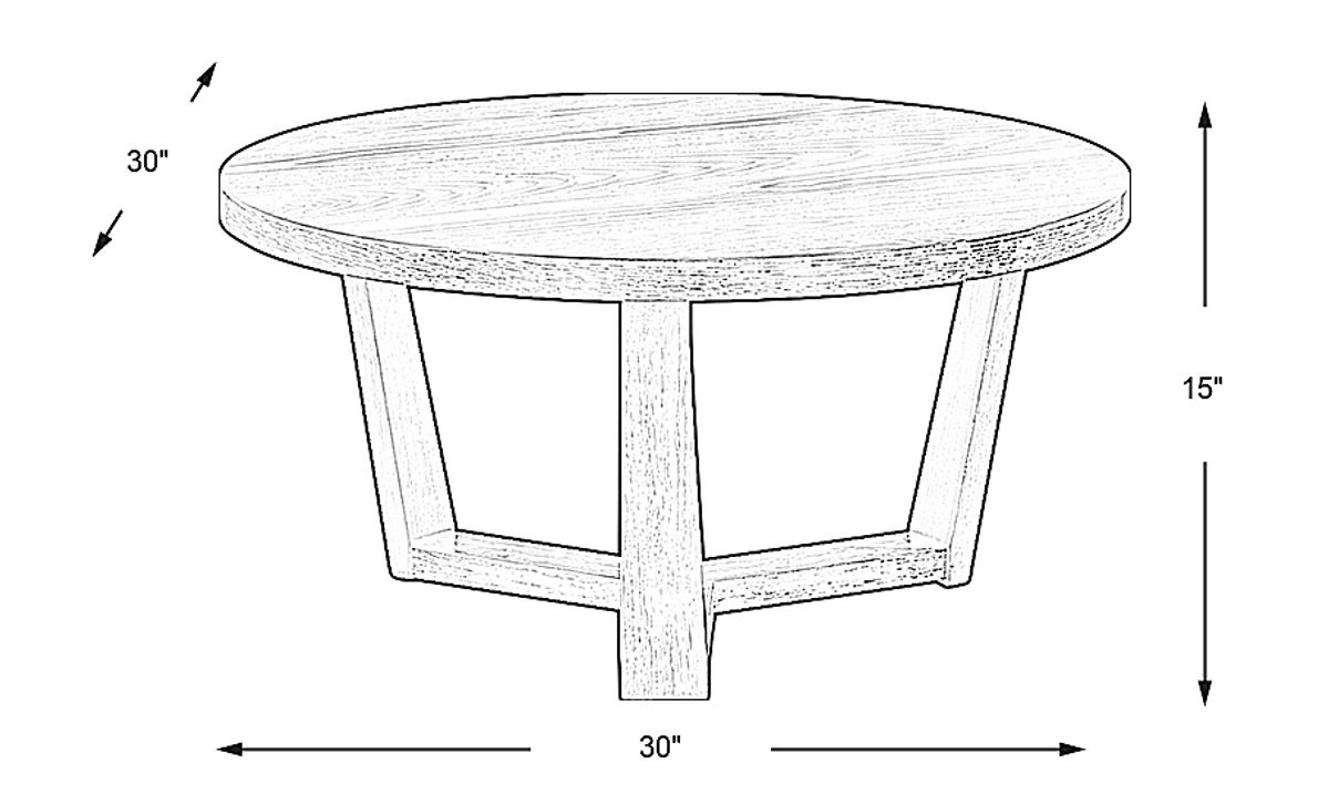 Rumie Dark Brown 30 in. Cocktail Table Rooms To Go