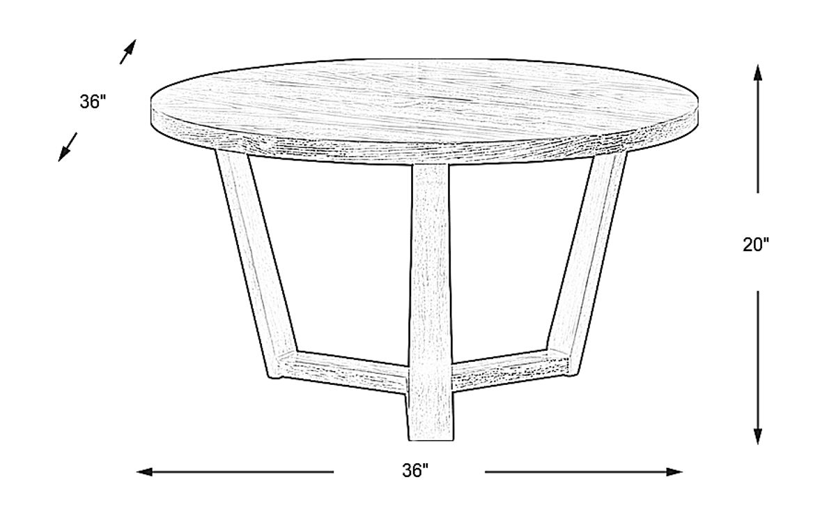 Rumie Dark Brown 36 in. Cocktail Table Rooms To Go