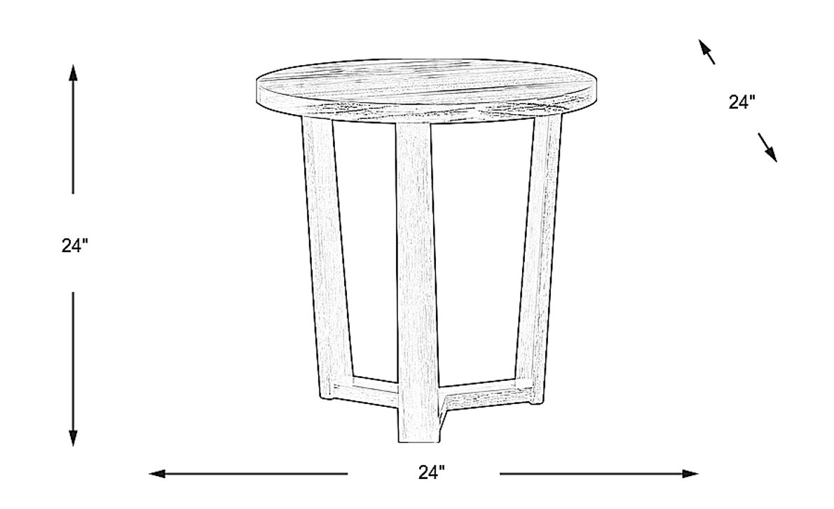 Rumie Dark Brown End Table Rooms To Go