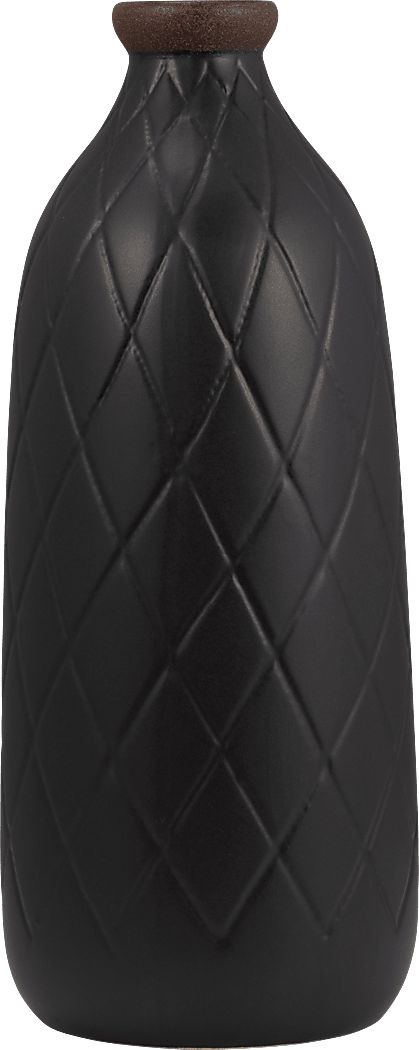 Runabout Black 12 in. Vase