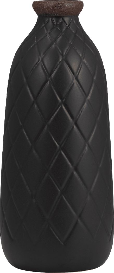 Runabout Black 12 in. Vase