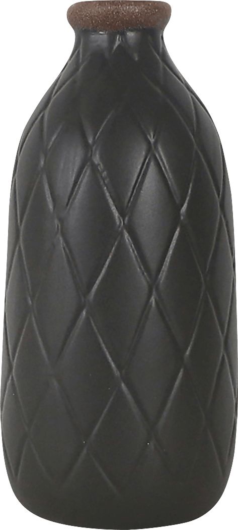 Runabout Black 9 in. Vase