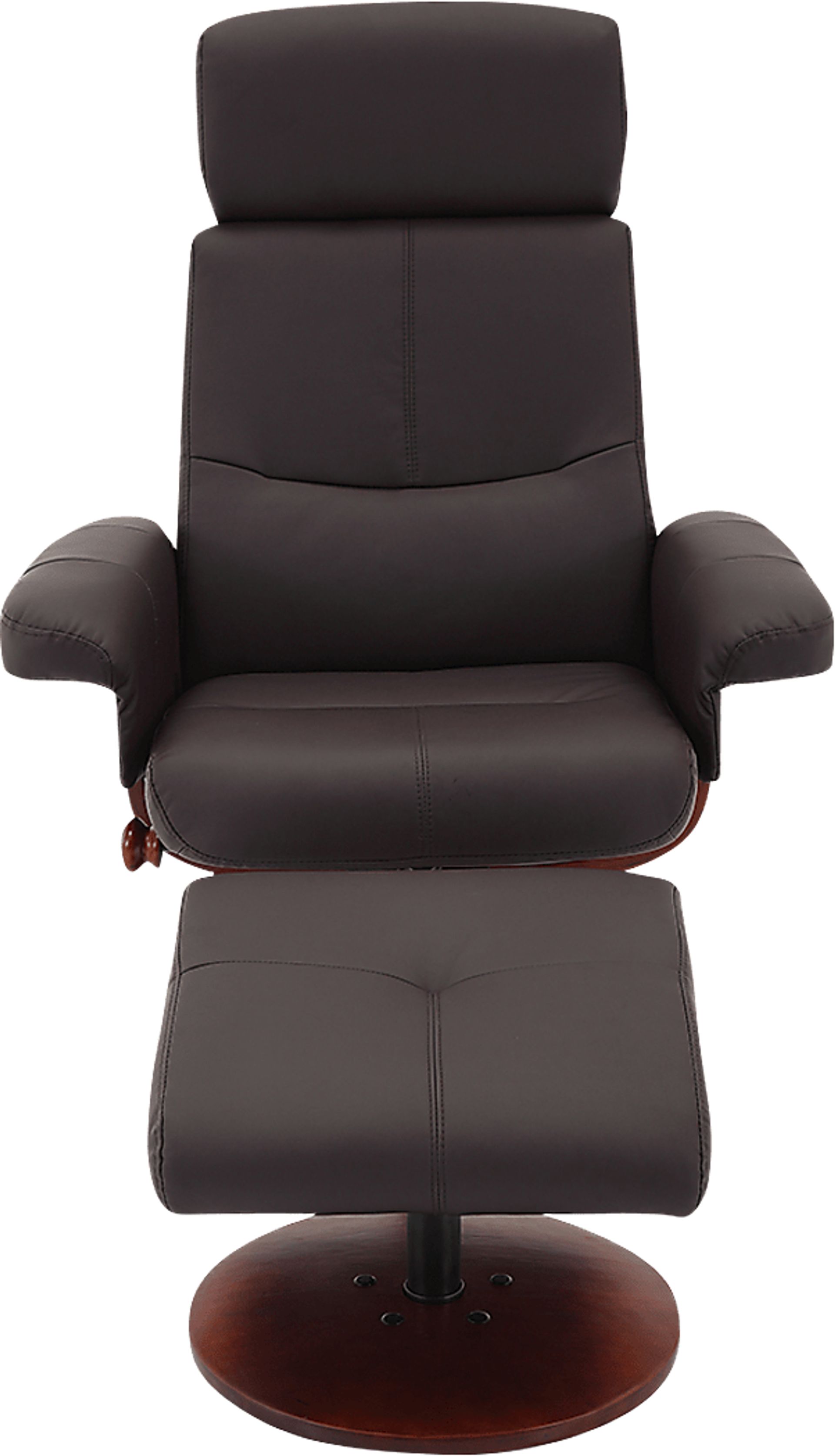 Runelle Brown Recliner and Ottoman - Image 2