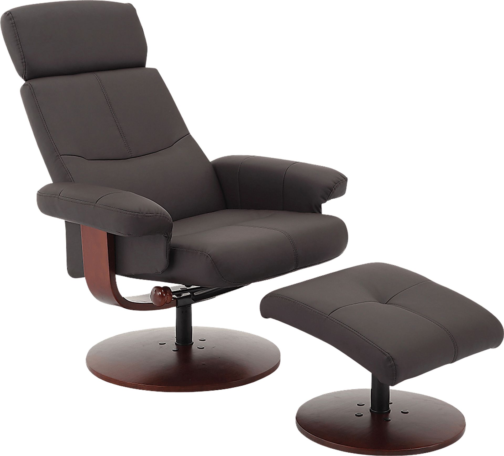 Runelle Brown Recliner and Ottoman - Image 4