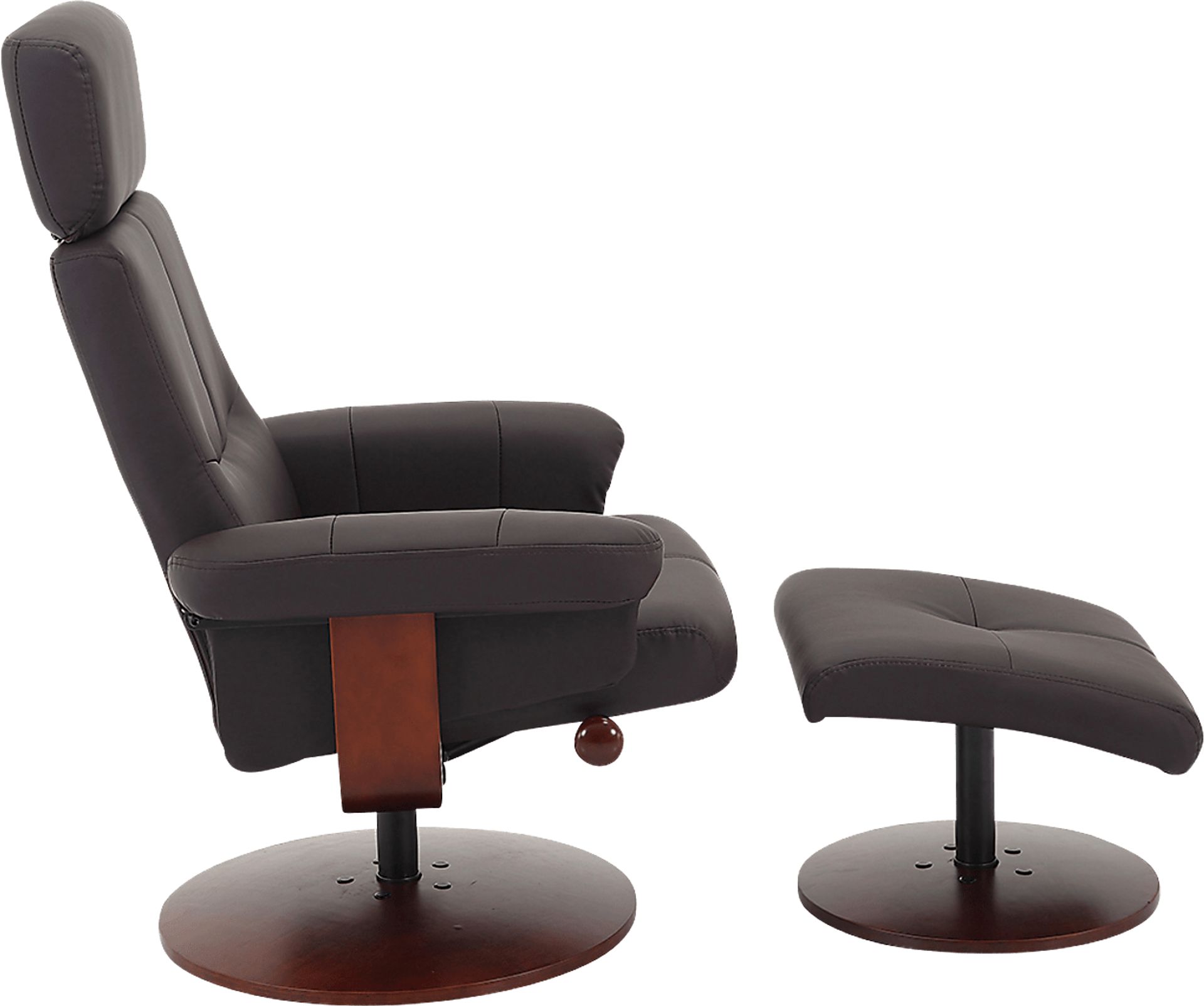 Runelle Brown Recliner and Ottoman - Image 5