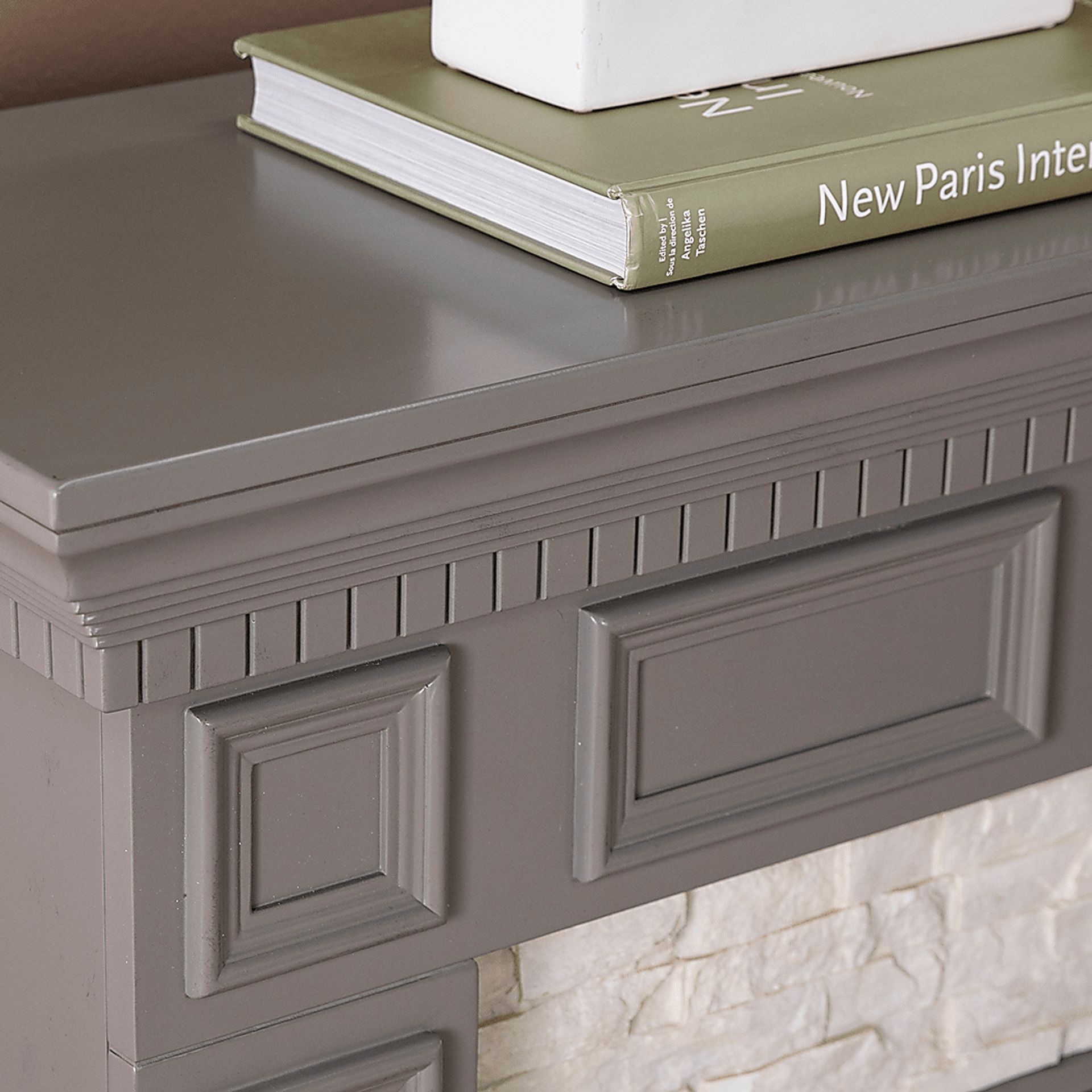 Runnelwood IV Gray 50 in. Console With Touch Panel Electric Fireplace - Image 3