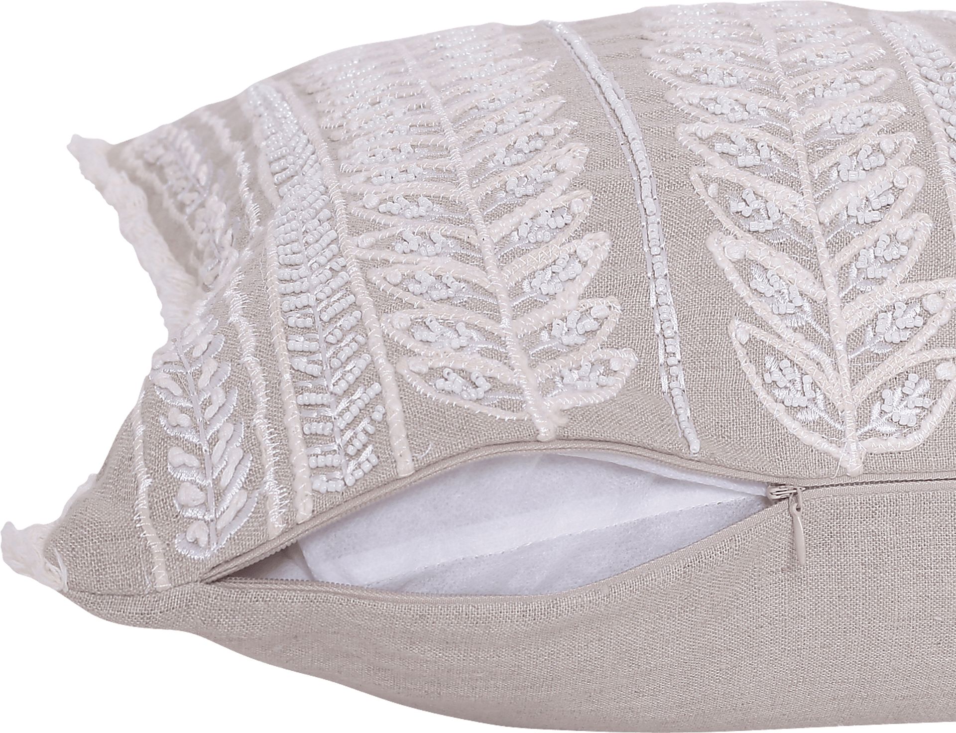 Running Bay Beige Lumbar Pillow - Image 7