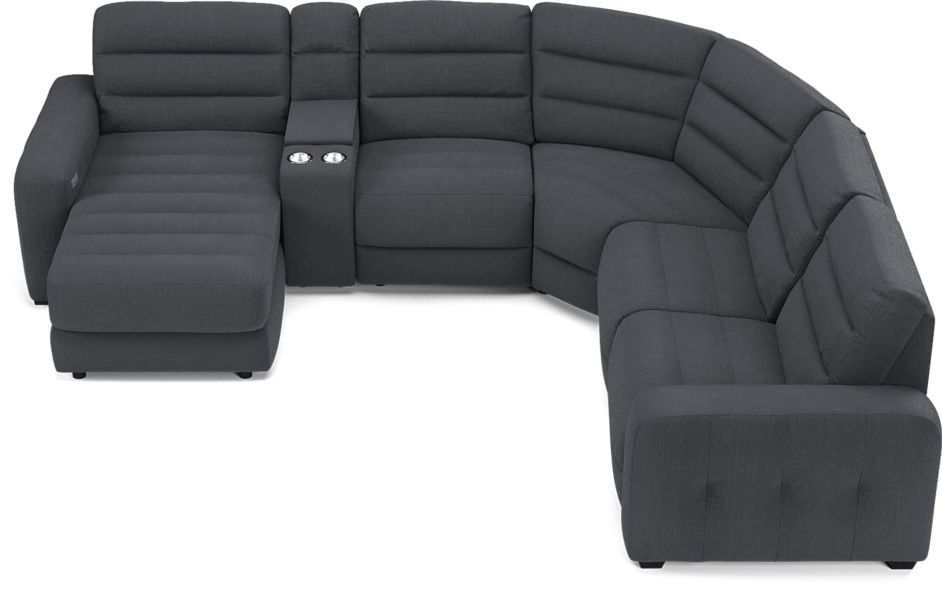 Runyon Canyon Navy 6 Pc Power Reclining Sectional - Image 4