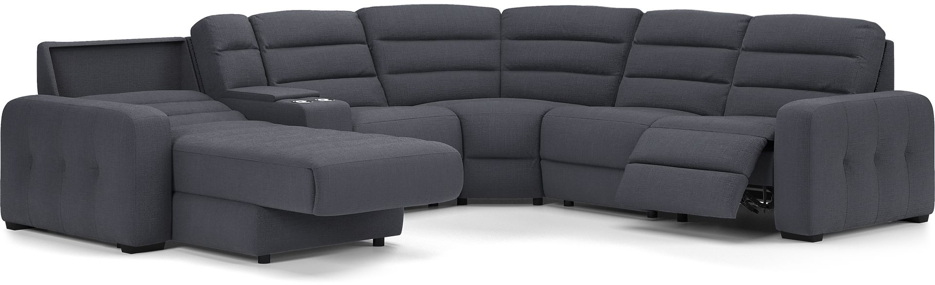 Runyon Canyon Navy 6 Pc Power Reclining Sectional - Image 6