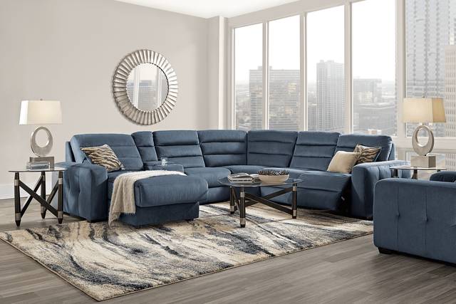 Runyon Canyon Navy 6 Pc Power Reclining Sectional - Thumbnail - Image 2