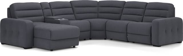 Runyon Canyon Navy 6 Pc Power Reclining Sectional - Thumbnail - Image 1
