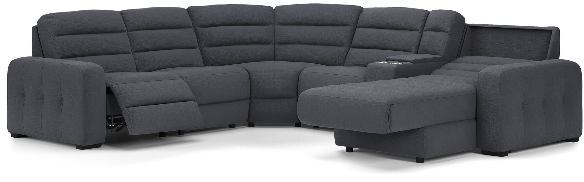 Runyon Canyon Navy 6 Pc Power Reclining Sectional - Image 6