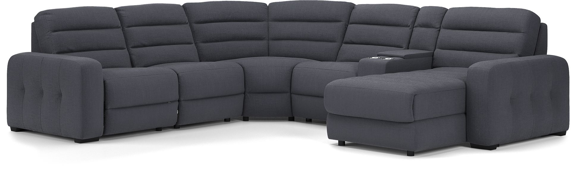 Runyon Canyon Navy 6 Pc Power Reclining Sectional - Image 1