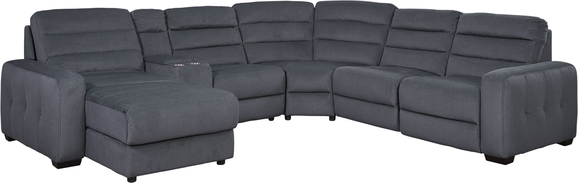 Runyon Canyon Navy 6 Pc Power Reclining Sectional - Image 1