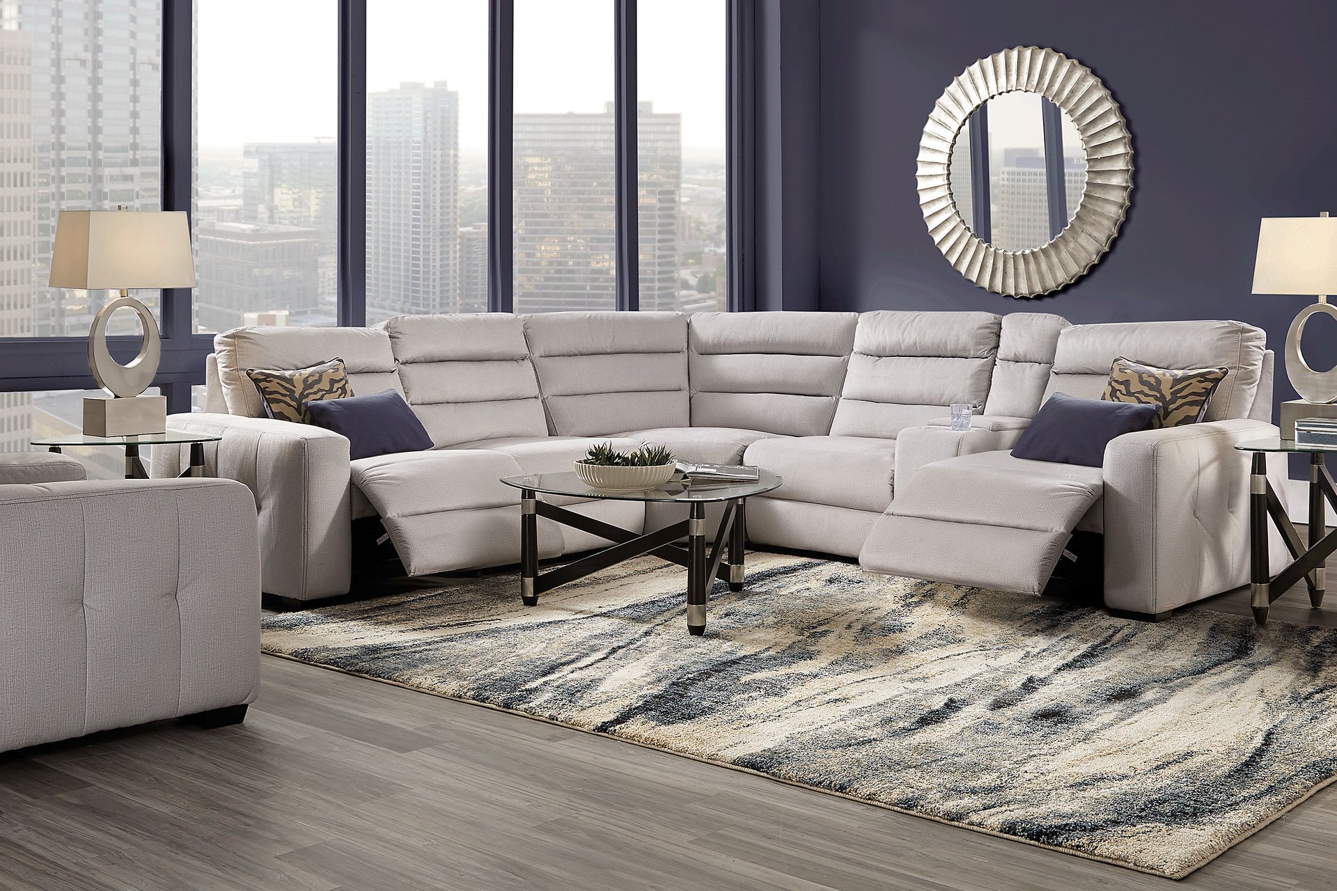Runyon Canyon Platinum 6 Pc Power Reclining Sectional - Image 2
