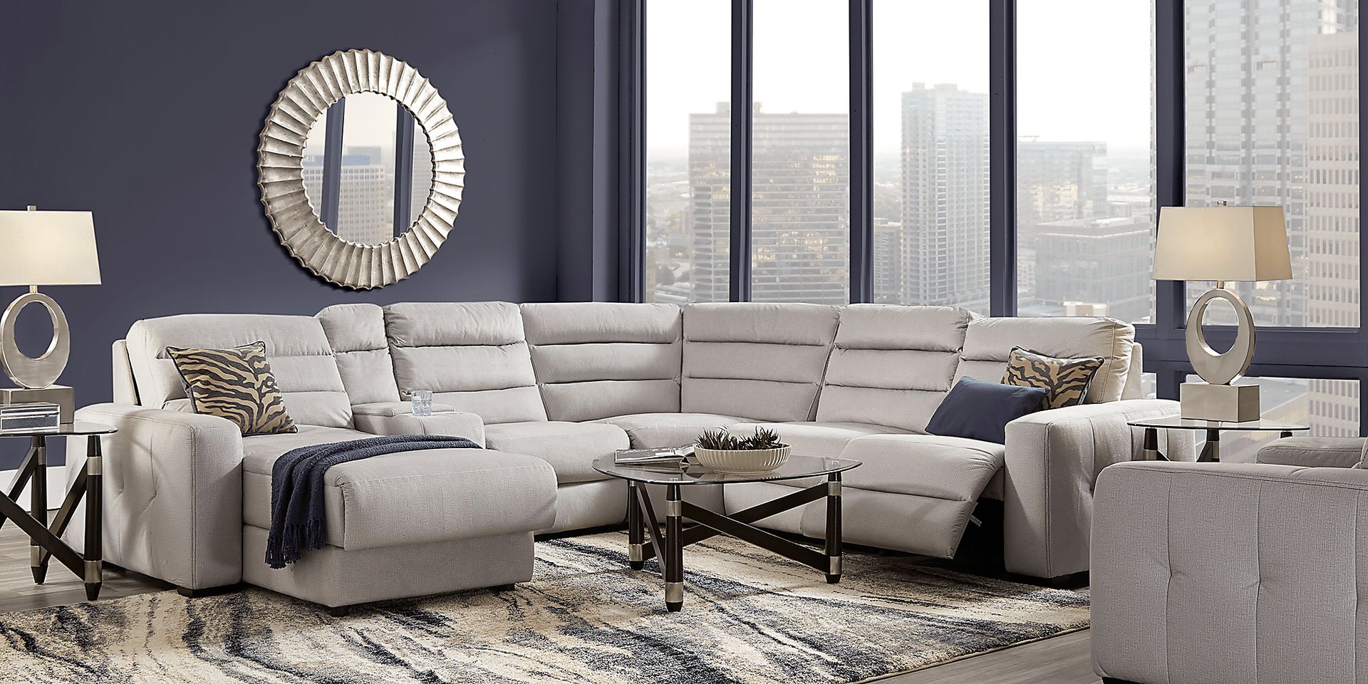 Runyon Canyon Platinum 7 Pc Power Reclining Sectional Living Room - Image 1