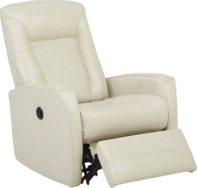 Ruperto Beige Leather Power Recliner - Thumbnail - Image 2
