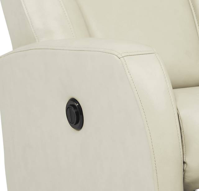 Ruperto Beige Leather Power Recliner - Thumbnail - Image 3